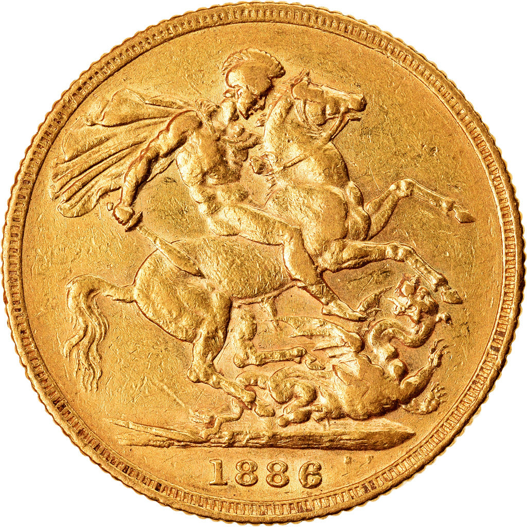 Coin, Australia, Victoria, Sovereign, 1886, Sydney, EF(40-45), Gold, KM:7