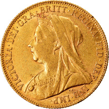 Coin, Australia, Victoria, Sovereign, 1901, Perth, AU(50-53), Gold, KM:13