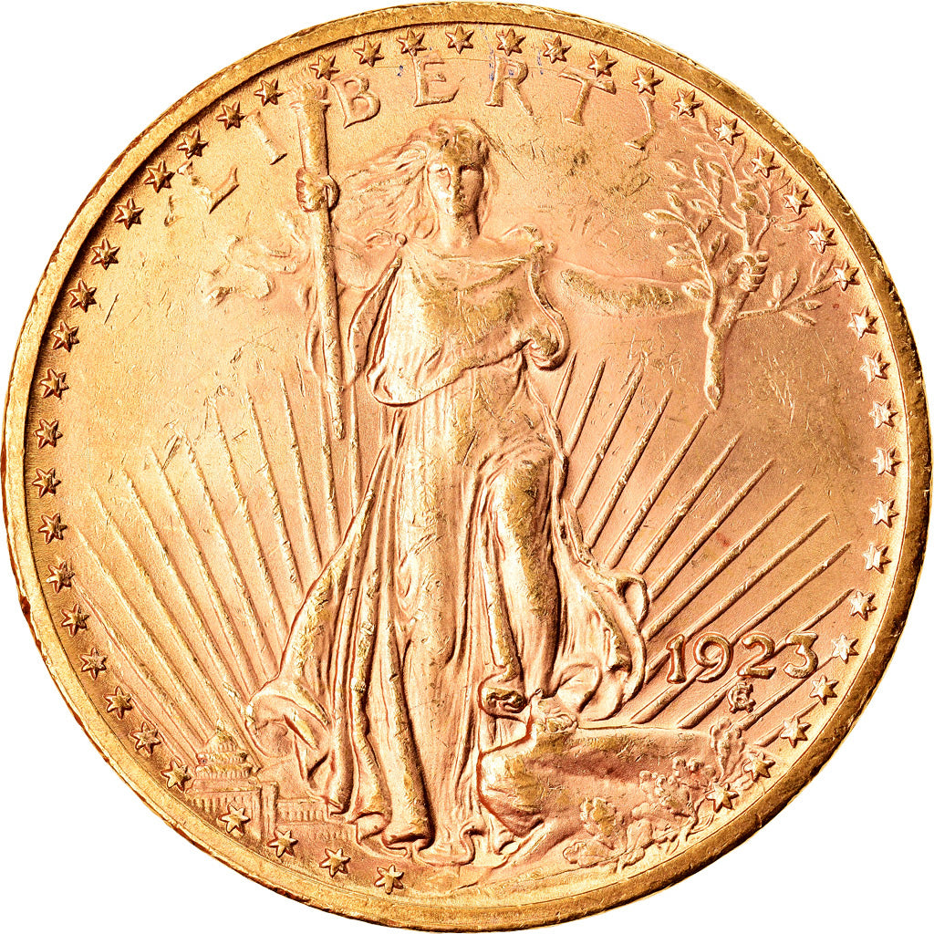 Monnaie, États-Unis, Saint-Gaudens, $20, 1923, Philadelphie, SUP