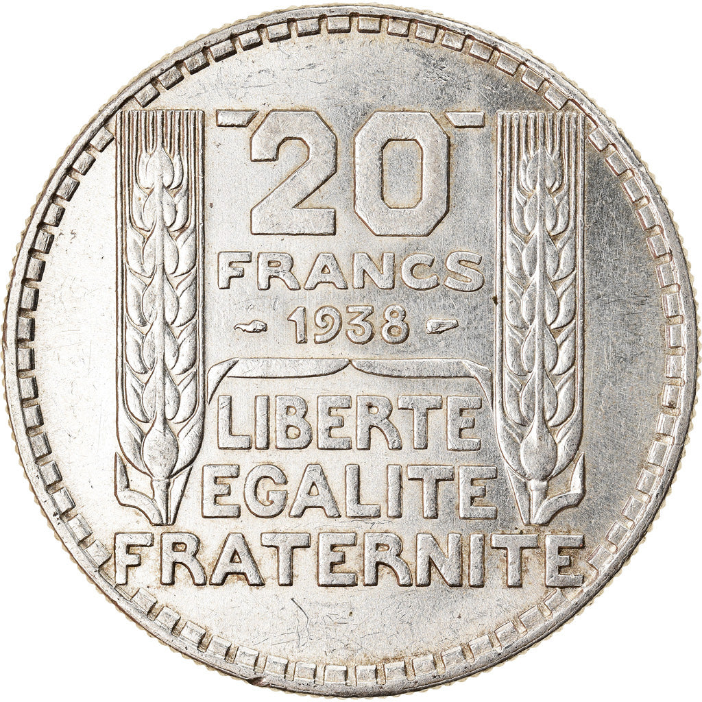 Coin, France, Turin, 20 Francs, 1938, Paris, MS(60-62), Silver, KM:879