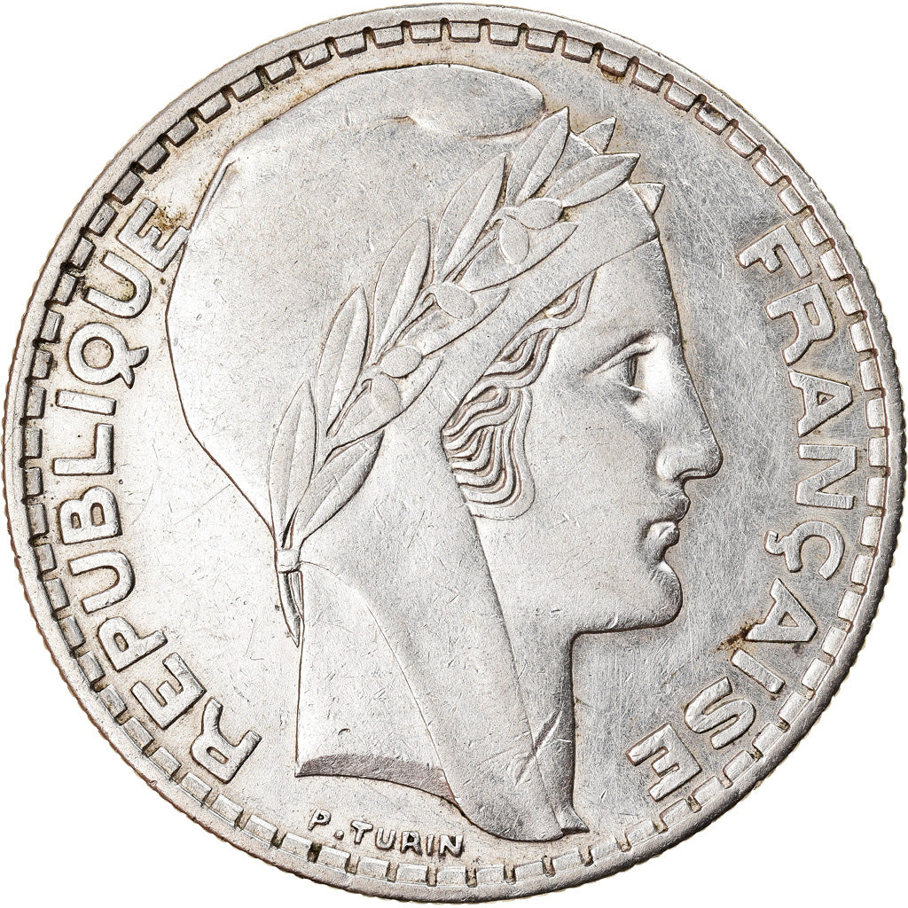 Coin, France, Turin, 20 Francs, 1938, Paris, AU(55-58), Silver, KM:879