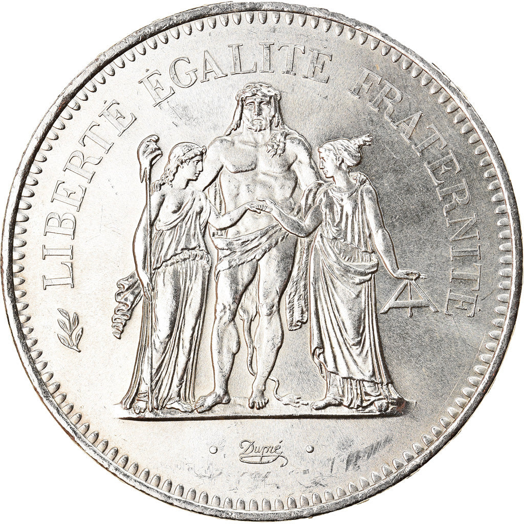 Coin, France, Hercule, 50 Francs, 1977, Paris, MS(60-62), Silver, KM:941.1