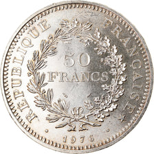 Coin, France, Hercule, 50 Francs, 1976, Paris, MS(60-62), Silver, KM:941.1
