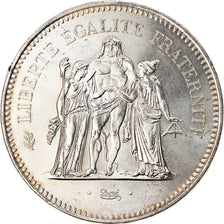 Coin, France, Hercule, 50 Francs, 1975, Paris, MS(60-62), Silver, KM:941.1