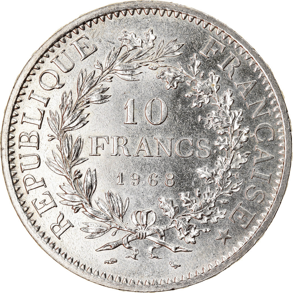Coin, France, Hercule, 10 Francs, 1968, Paris, MS(60-62), Silver, KM:932