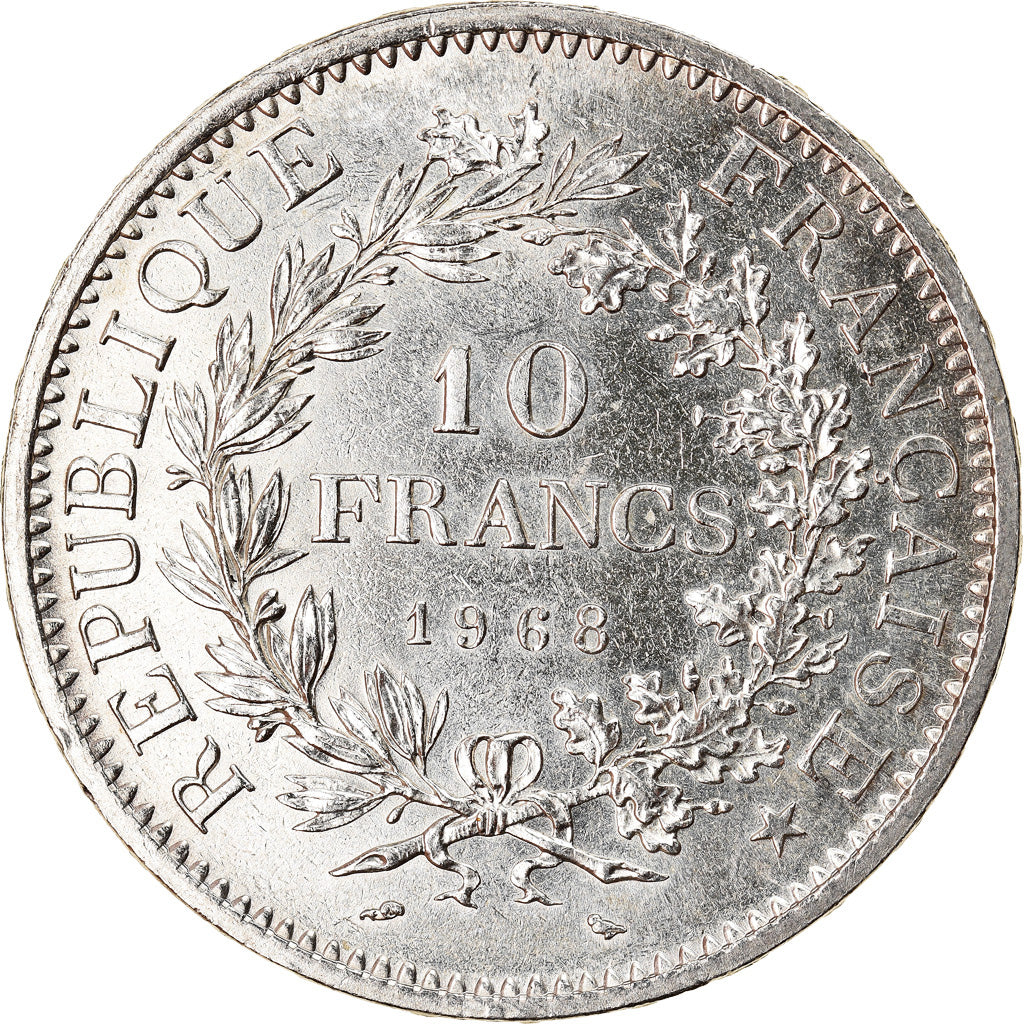Coin, France, Hercule, 10 Francs, 1968, Paris, MS(60-62), Silver, KM:932