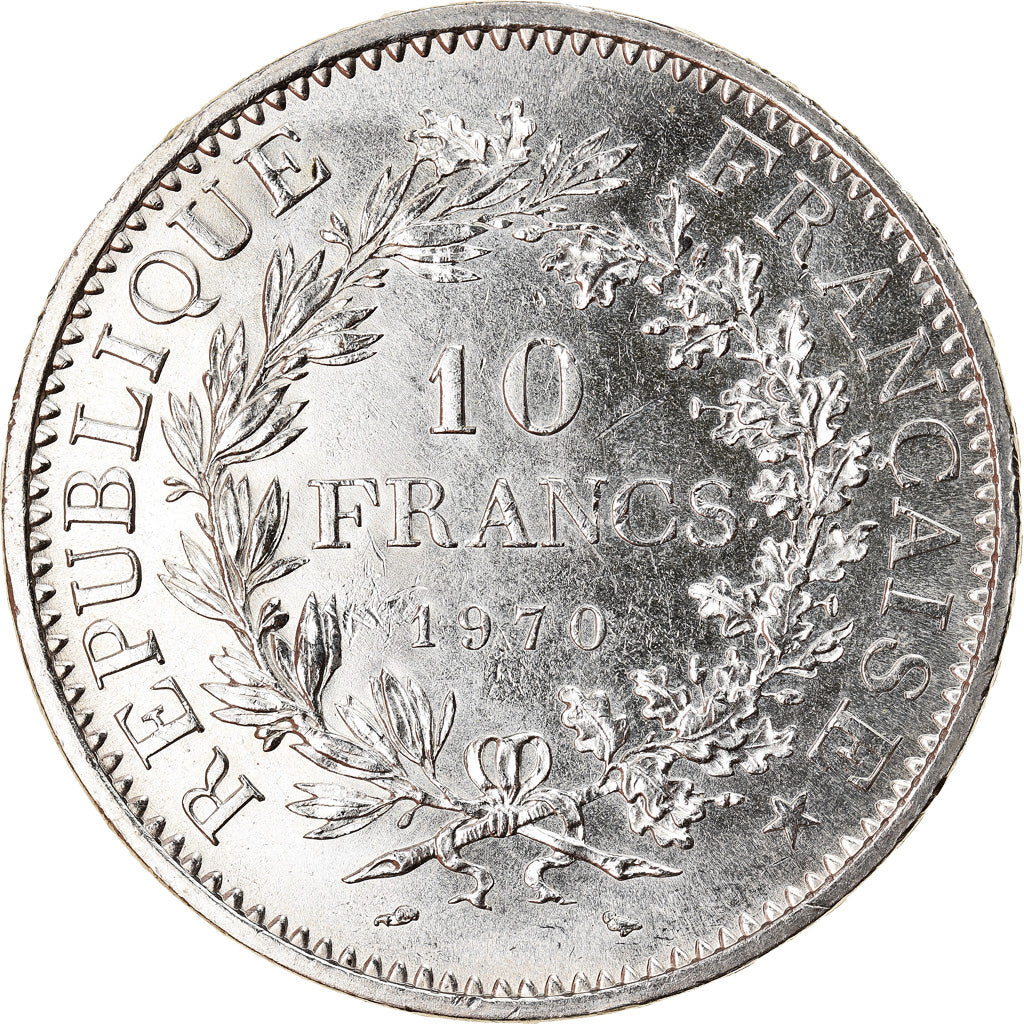 Coin, France, Hercule, 10 Francs, 1970, Paris, MS(60-62), Silver, KM:932