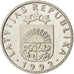 Moneta, Łotwa, 50 Santimu, 1992, MS(63), Miedź-Nikiel, KM:13