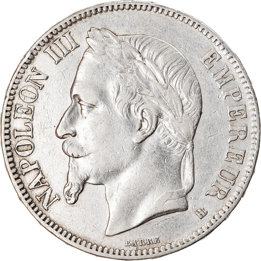 Coin, France, Napoléon III, 5 Francs, 1868, Strasbourg, EF(40-45), Silver