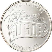Coin, United States, Dollar, 1991, U.S. Mint, Denver, MS(63), Silver, KM:232