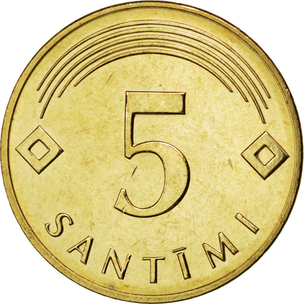 LATVIA, 5 Santimi, 2009, KM #16, MS(63), Nickel-Brass, 18.5, 2.51