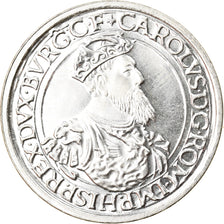 Coin, Belgium, Baudouin I, 5 Ecu, 1987, MS(60-62), Silver, KM:166