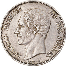 Munten, België, Leopold I, 5 Francs, 5 Frank, 1850, ZF, Zilver, KM:17