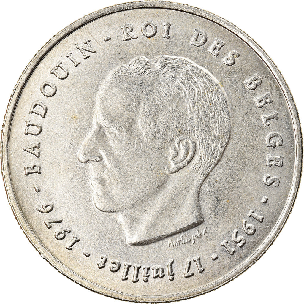 Moeda, Bélgica, 250 Francs, 250 Frank, 1976, AU(55-58), Prata, KM:157.1