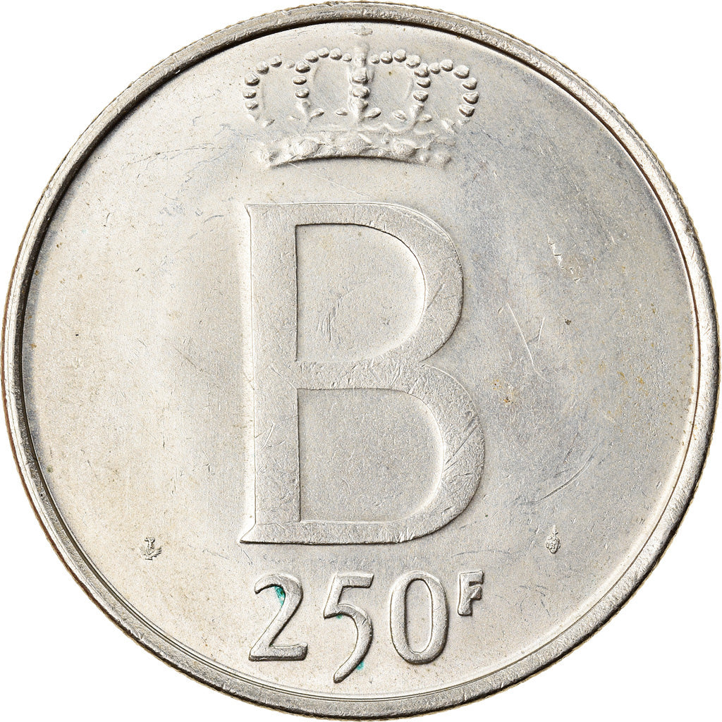 Moeda, Bélgica, 250 Francs, 250 Frank, 1976, AU(55-58), Prata, KM:157.1