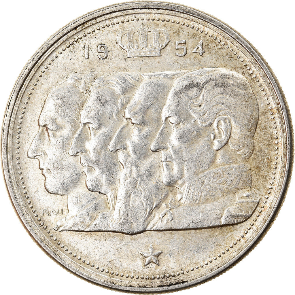 Coin, Belgium, 100 Francs, 100 Frank, 1954, AU(50-53), Silver, KM:138.1