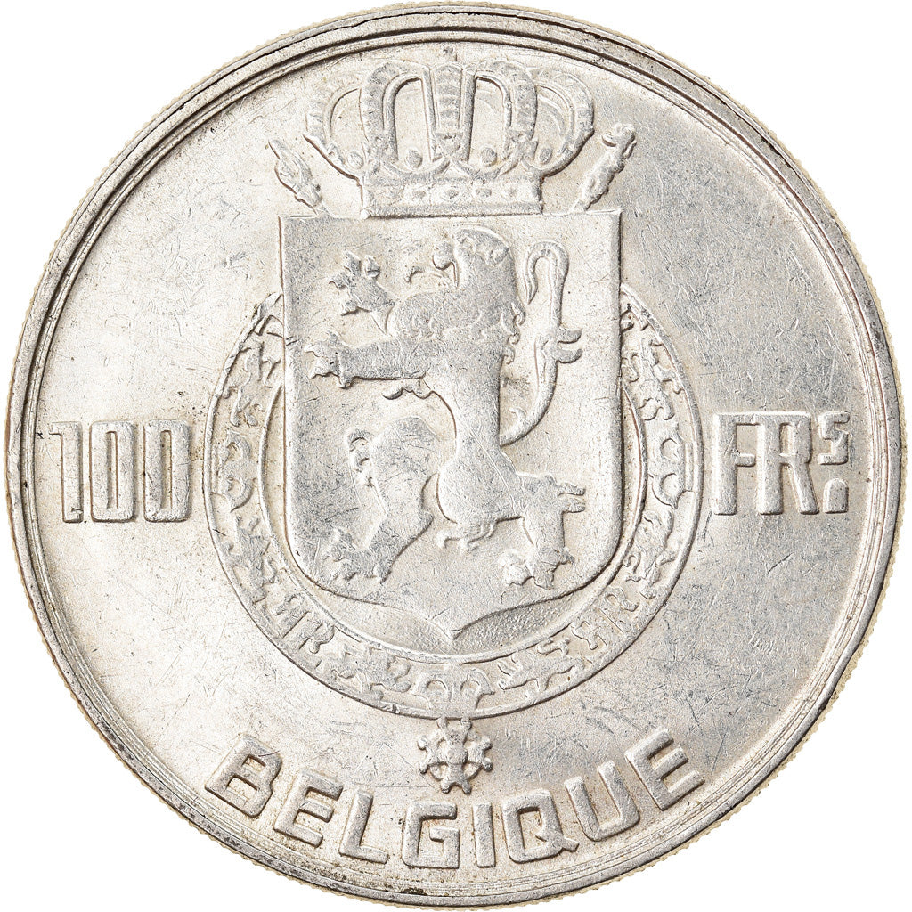 Monnaie, Belgique, 100 Francs, 100 Frank, 1954, TTB+, Argent, KM:138.1
