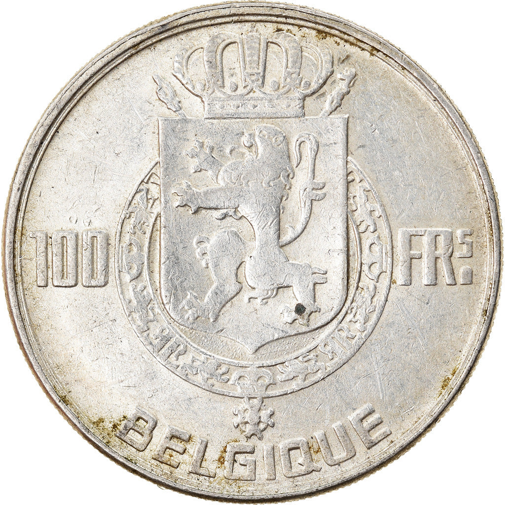 Monnaie, Belgique, 100 Francs, 100 Frank, 1954, TTB+, Argent, KM:138.1