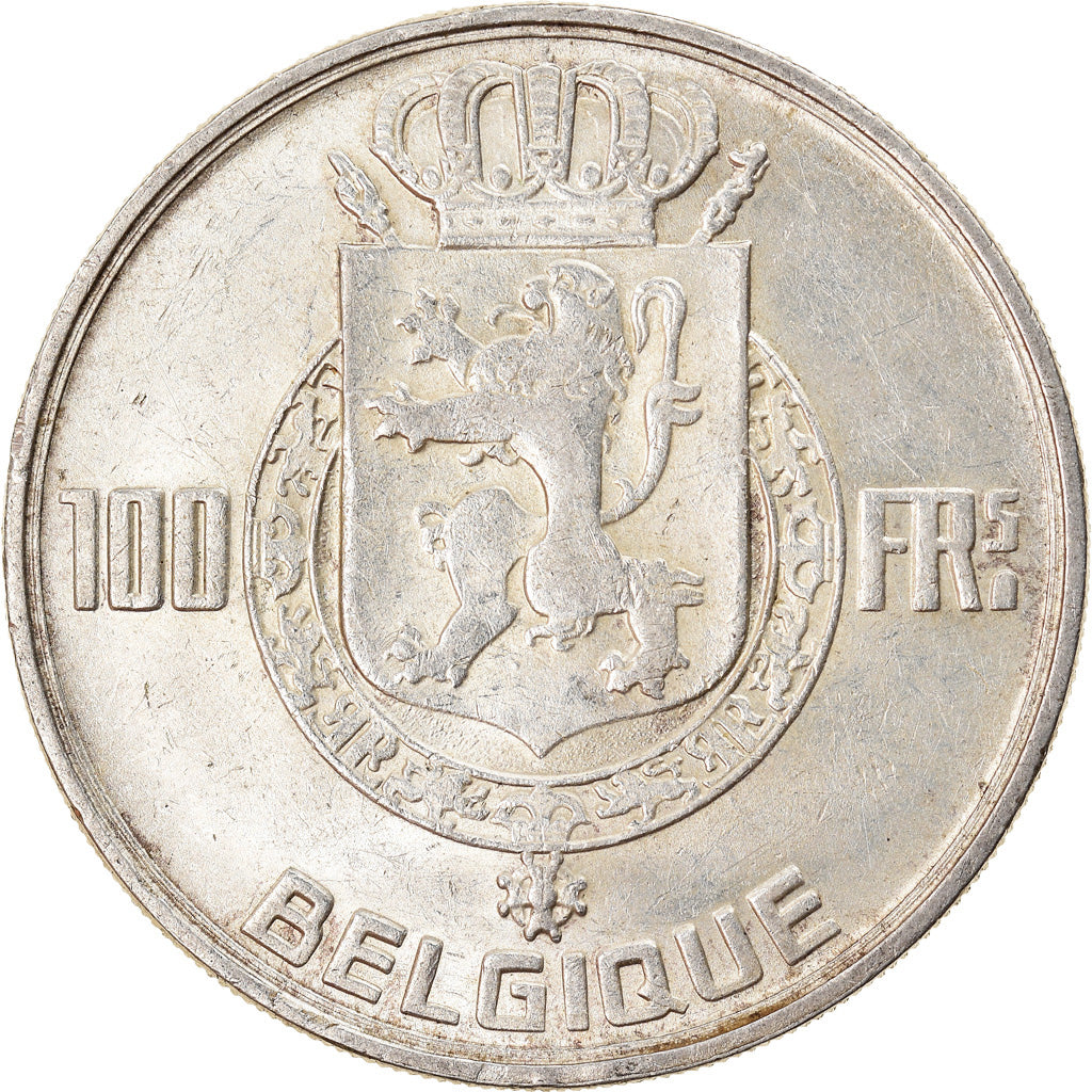 Munten, België, 100 Francs, 100 Frank, 1948, ZF+, Zilver, KM:138.1