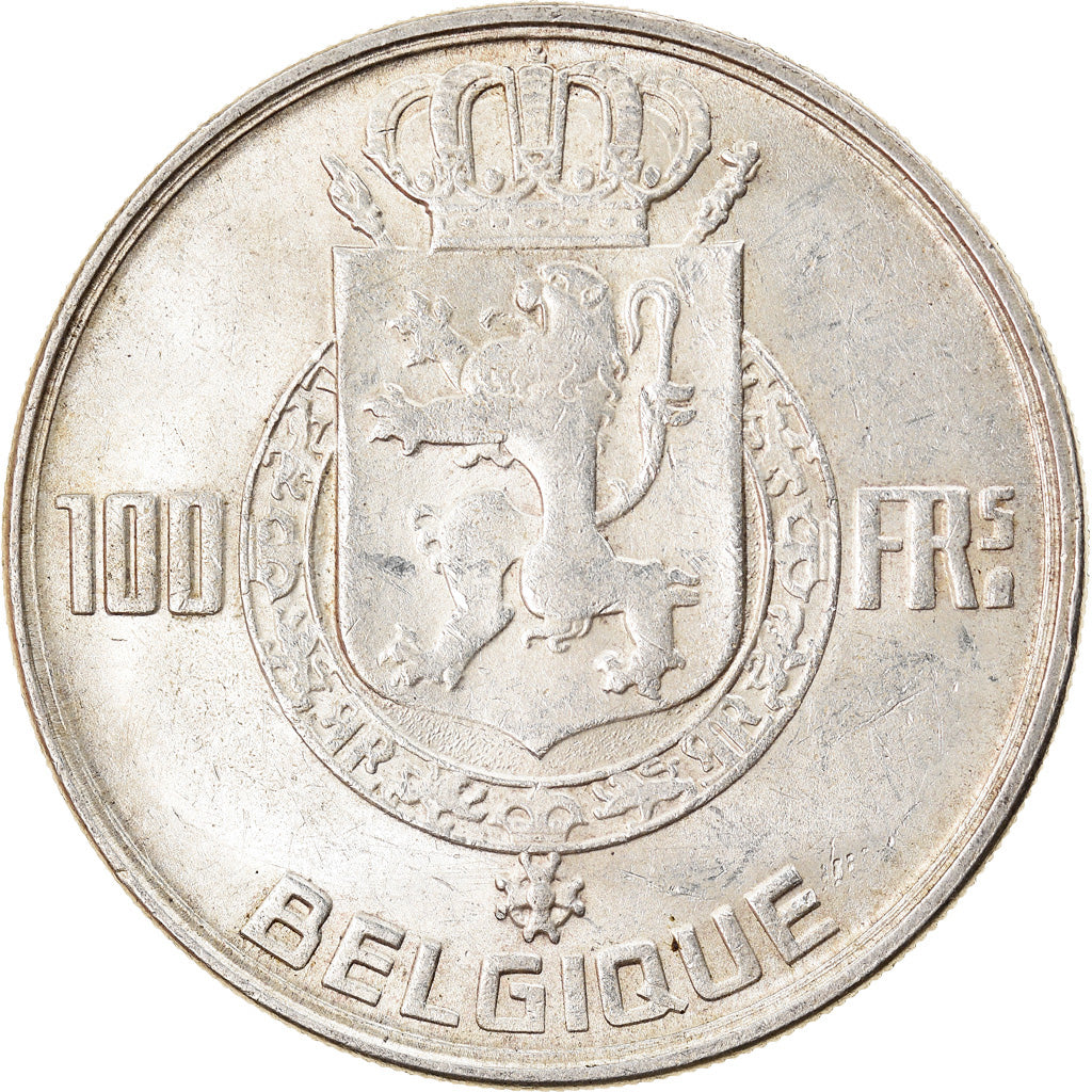 Moneta, Belgio, 100 Francs, 100 Frank, 1948, BB+, Argento, KM:138.1