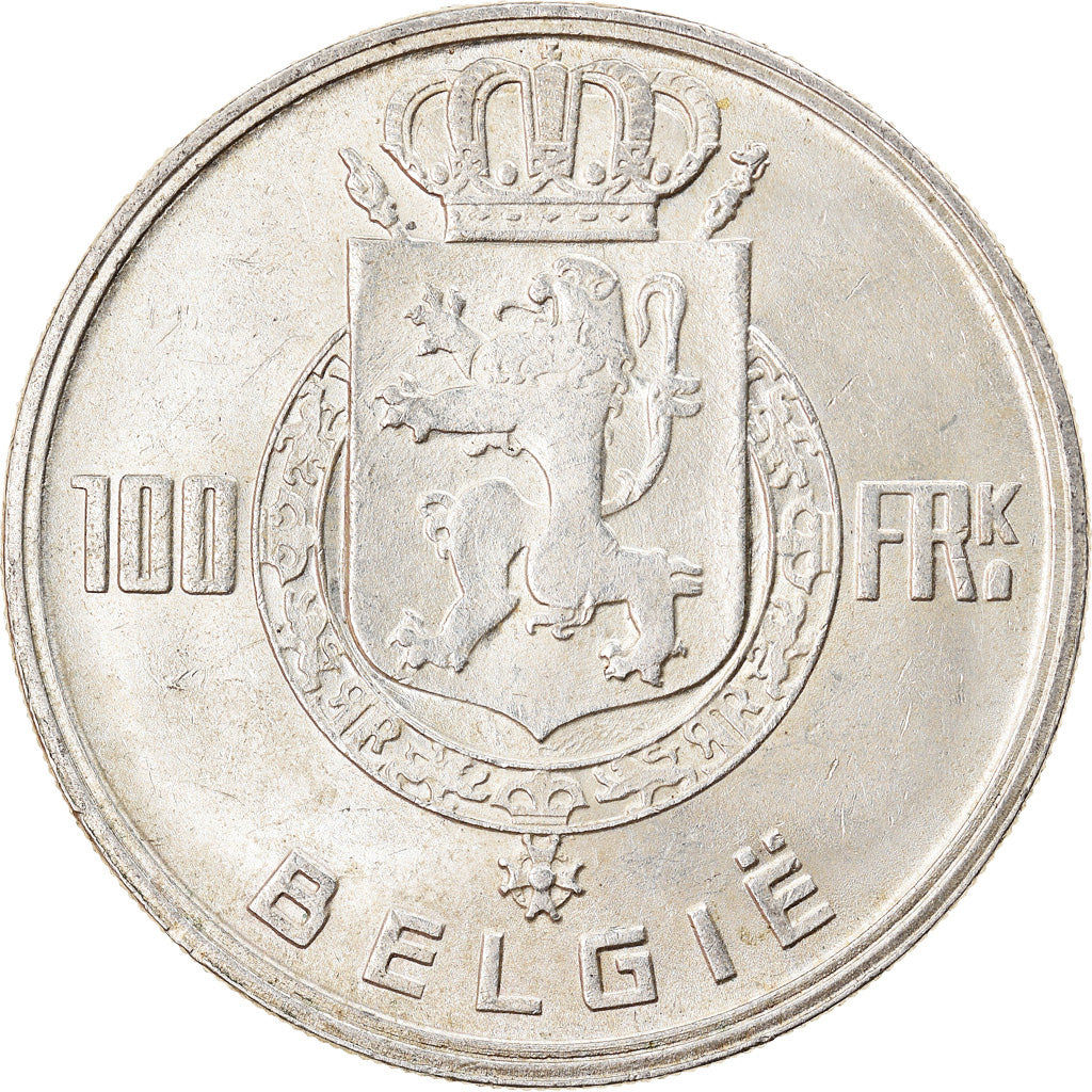 Coin, Belgium, 100 Francs, 100 Frank, 1948, AU(50-53), Silver, KM:139.1