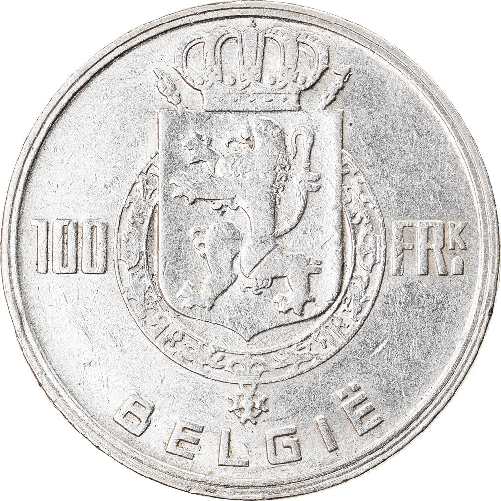 Moeda, Bélgica, 100 Francs, 100 Frank, 1948, AU(50-53), Prata, KM:139.1