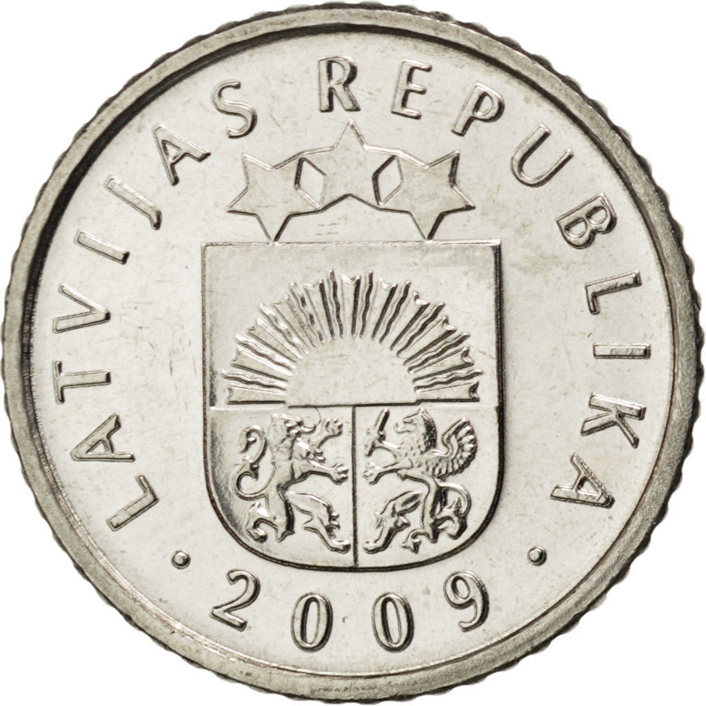 LATVIA, 50 Santimu, 2009, KM #13, MS(63), Copper-Nickel, 18.8, 3.51
