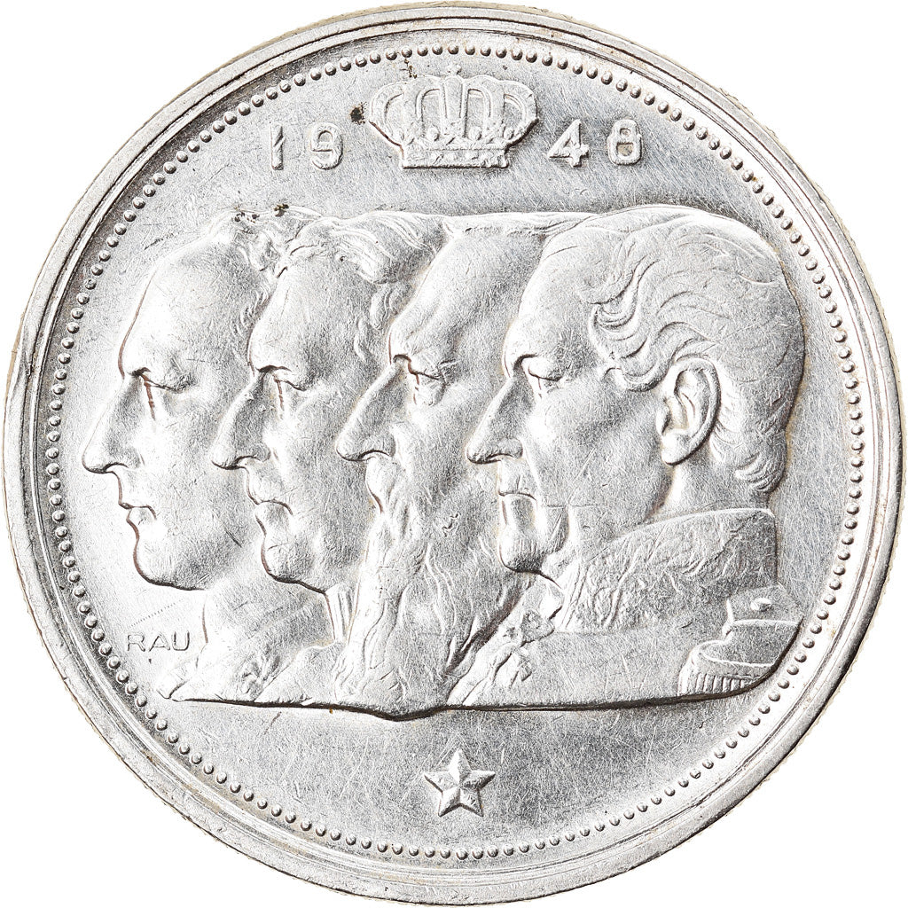 Coin, Belgium, 100 Francs, 100 Frank, 1948, AU(50-53), Silver, KM:138.1