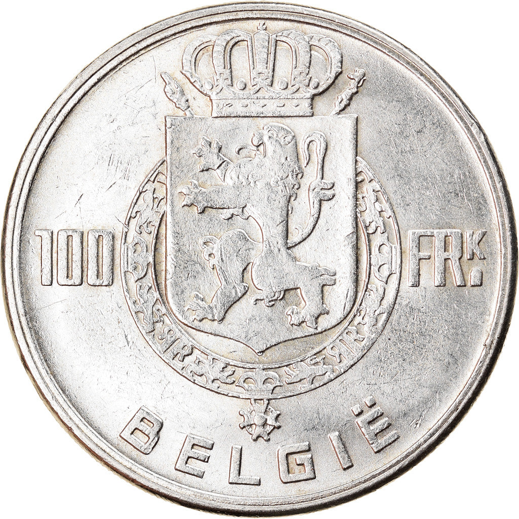 Coin, Belgium, 100 Francs, 100 Frank, 1949, AU(50-53), Silver, KM:139.1