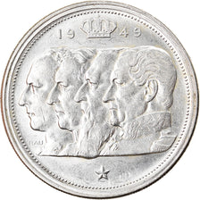Coin, Belgium, 100 Francs, 100 Frank, 1949, AU(50-53), Silver, KM:139.1