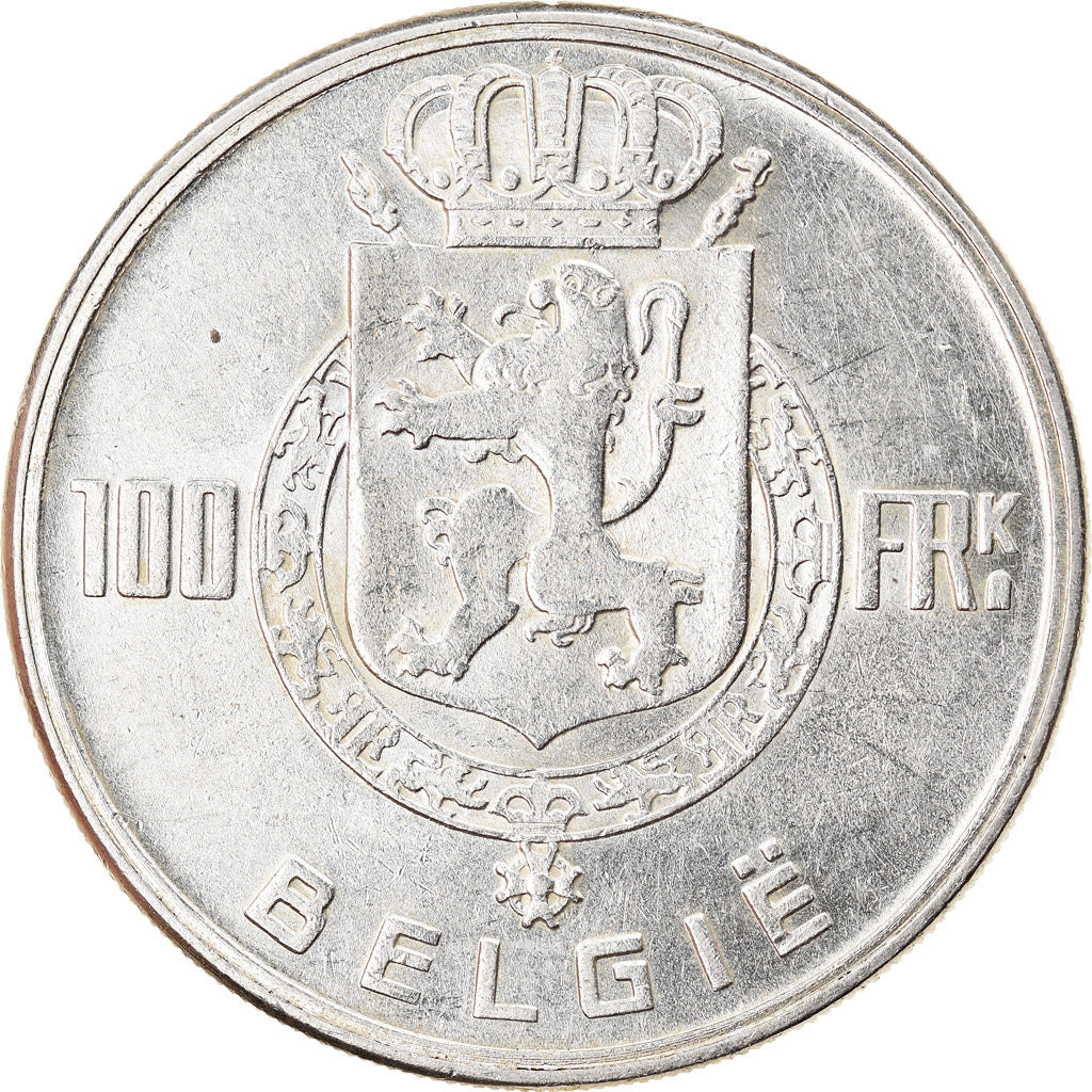 Coin, Belgium, 100 Francs, 100 Frank, 1949, AU(50-53), Silver, KM:139.1
