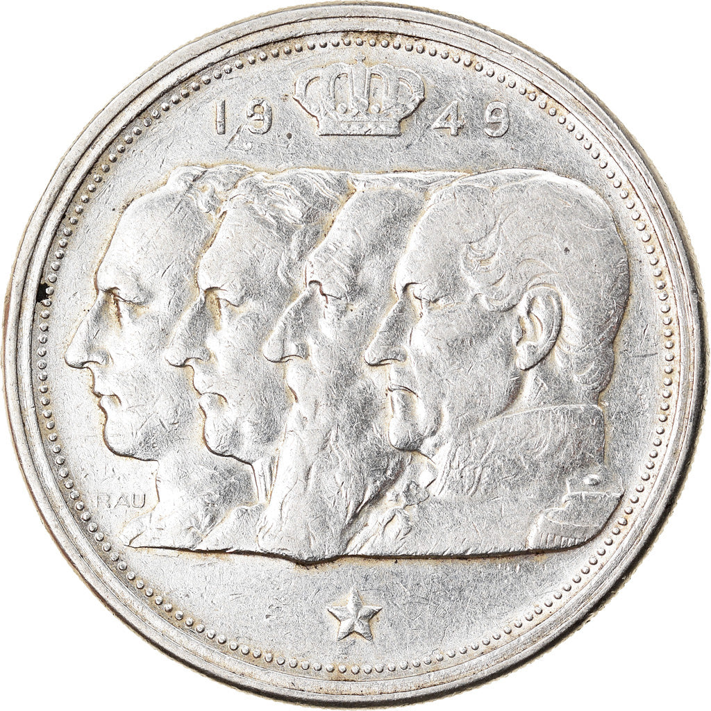 Coin, Belgium, 100 Francs, 100 Frank, 1949, EF(40-45), Silver, KM:139.1