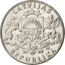 Coin, Latvia, Lats, 2008, MS(63), Copper-nickel, KM:12