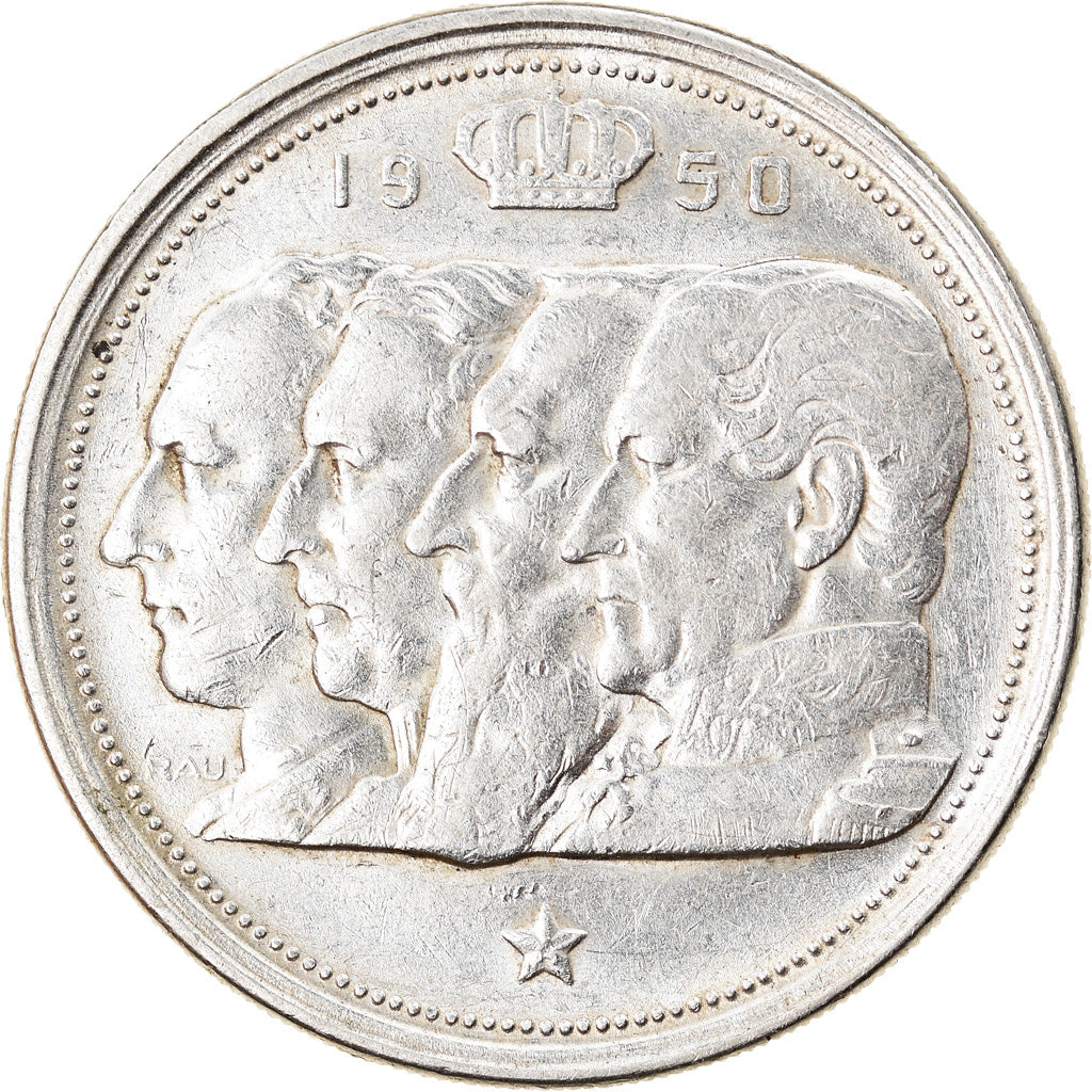 Coin, Belgium, 100 Francs, 100 Frank, 1950, AU(50-53), Silver, KM:138.1