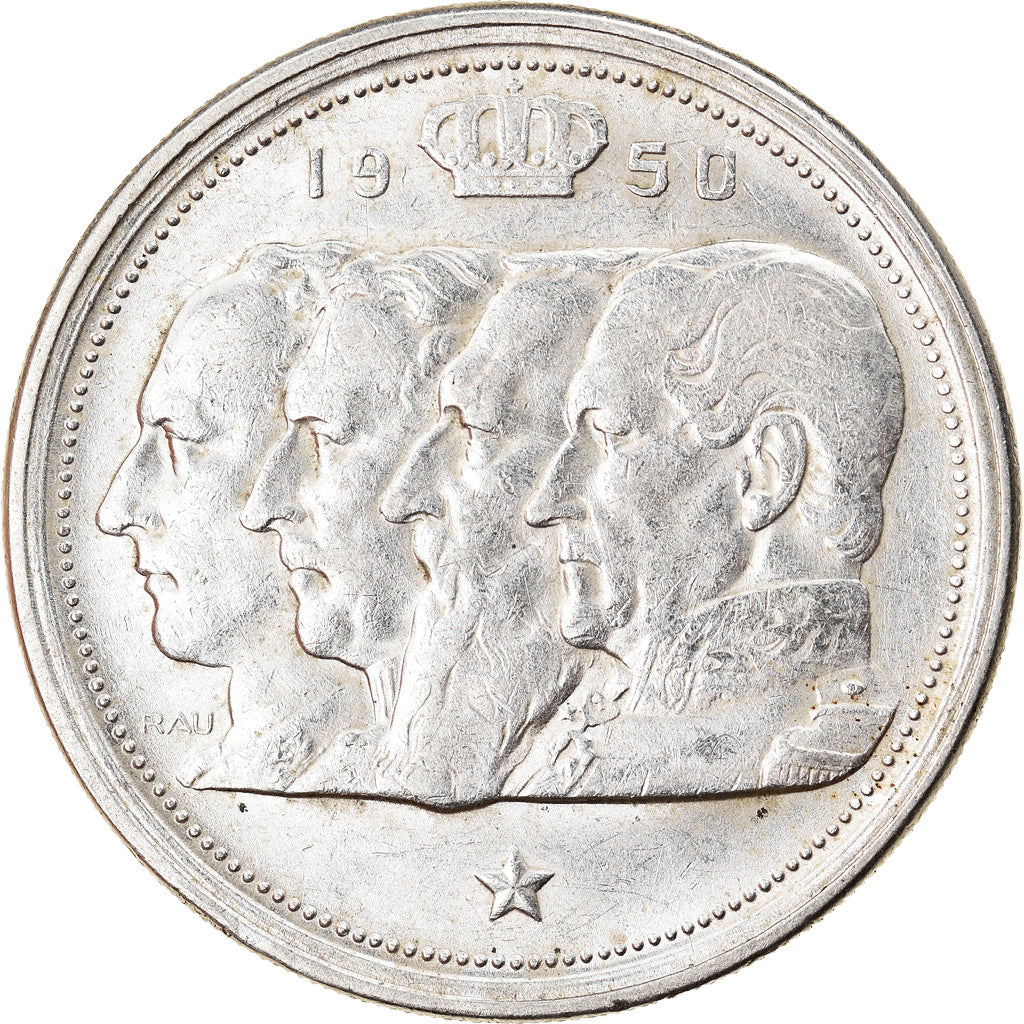 Coin, Belgium, 100 Francs, 100 Frank, 1950, AU(50-53), Silver, KM:138.1