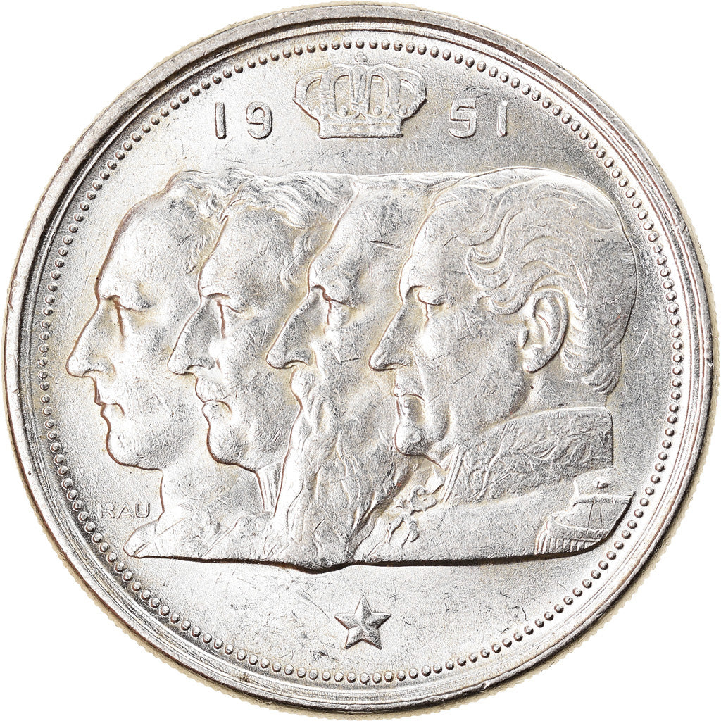 Monnaie, Belgique, 100 Francs, 100 Frank, 1951, TTB+, Argent, KM:139.1