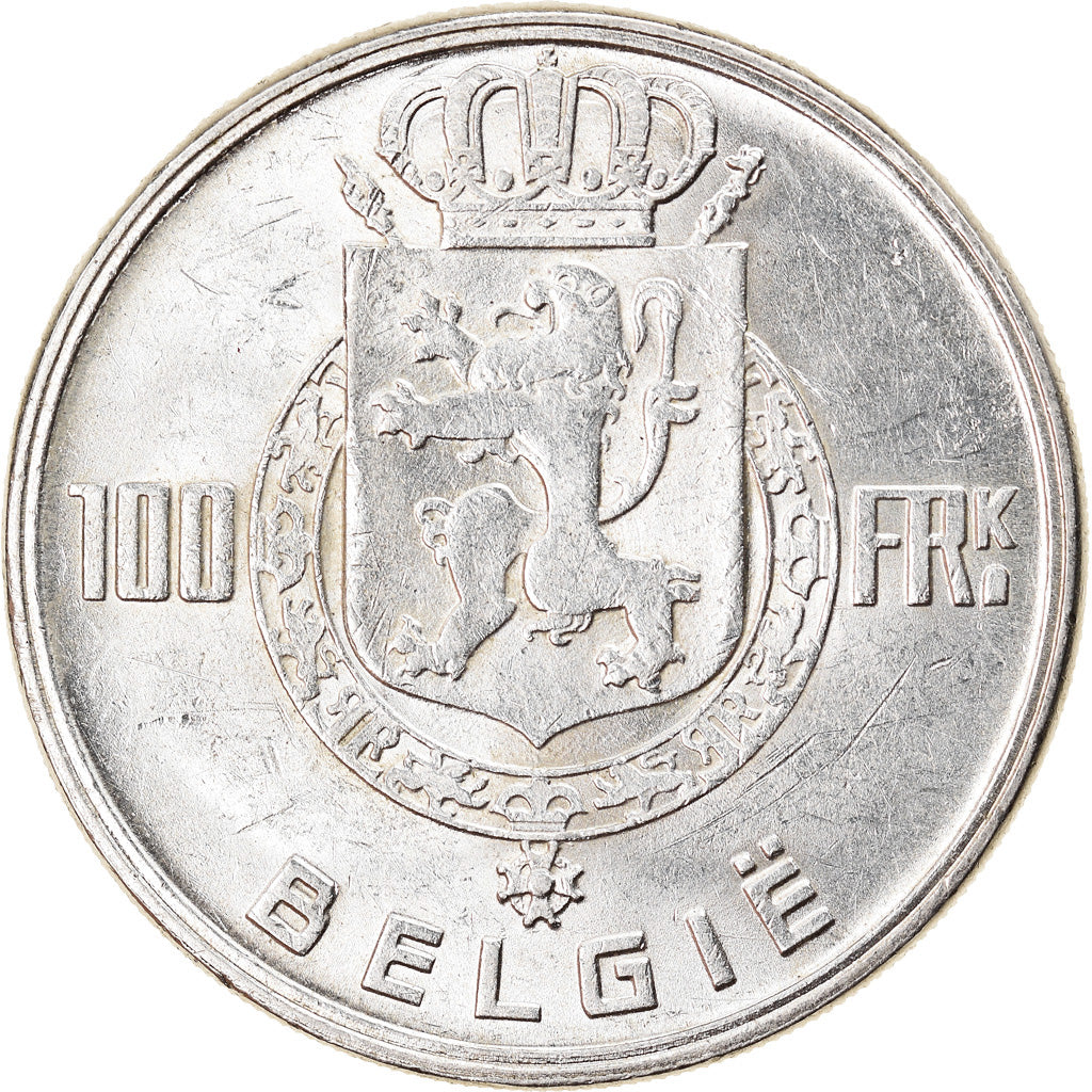 Monnaie, Belgique, 100 Francs, 100 Frank, 1951, TTB+, Argent, KM:139.1