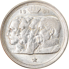 Coin, Belgium, 100 Francs, 100 Frank, 1951, EF(40-45), Silver, KM:139.1