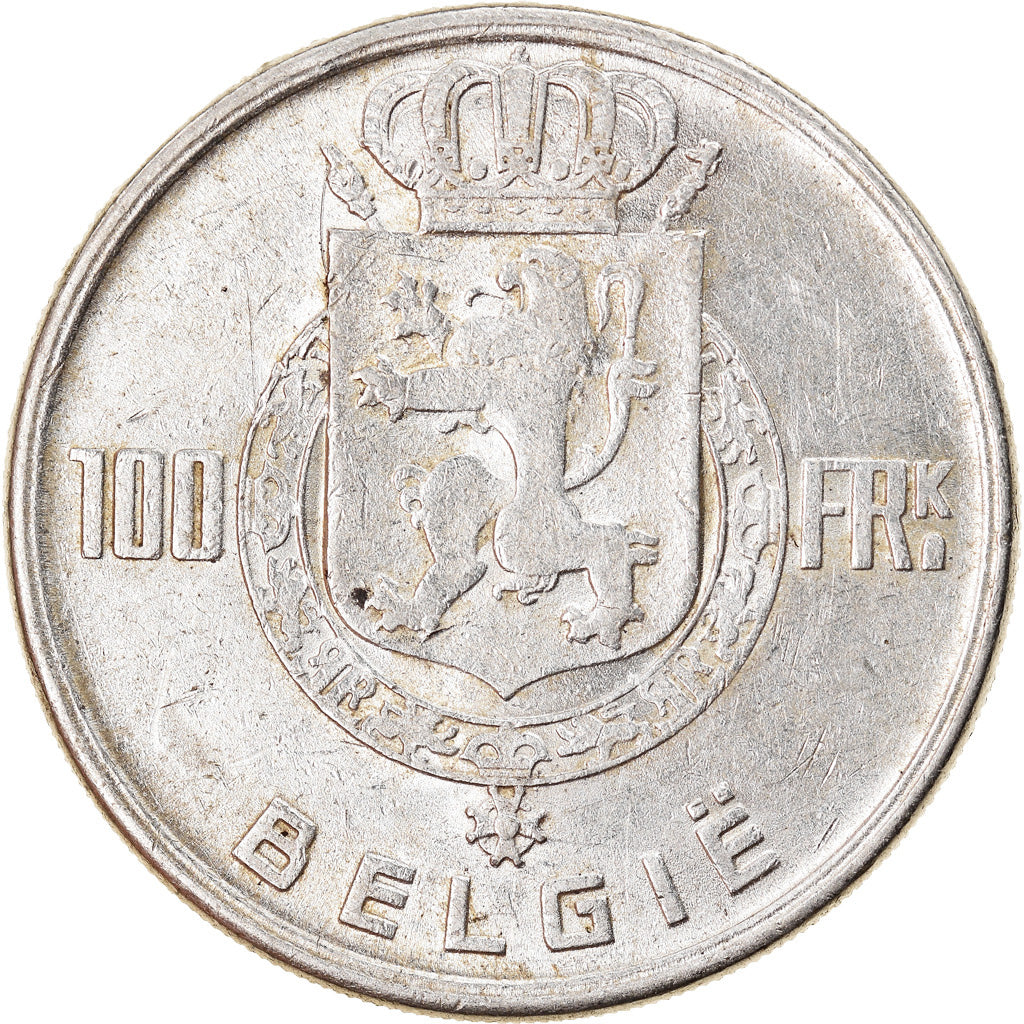 Moneta, Belgio, 100 Francs, 100 Frank, 1951, BB+, Argento, KM:139.1