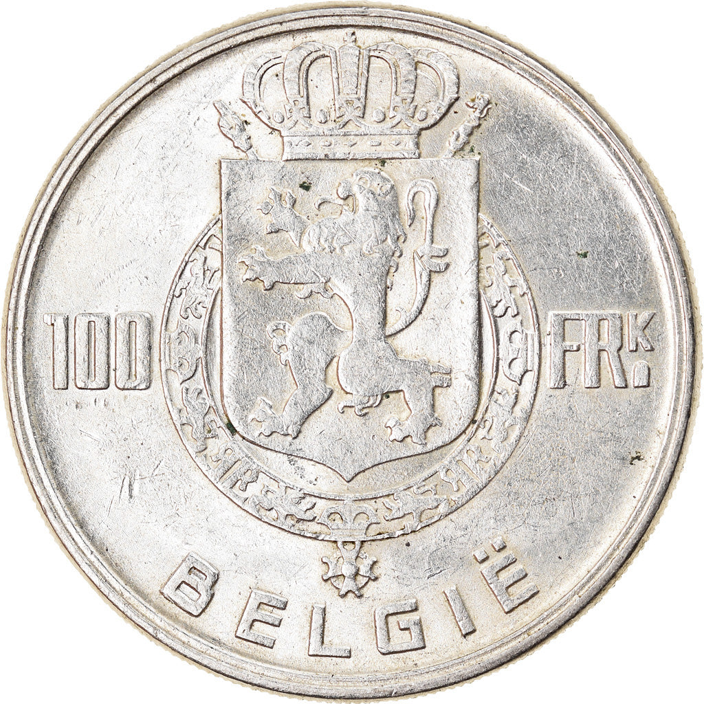 Coin, Belgium, 100 Francs, 100 Frank, 1951, AU(50-53), Silver, KM:139.1