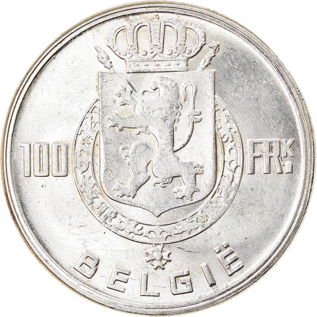 Monnaie, Belgique, 100 Francs, 100 Frank, 1951, TTB+, Argent, KM:139.1