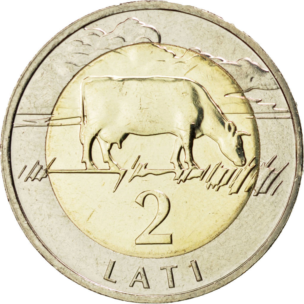 Coin, Latvia, 2 Lati, 2009, MS(63), Bi-Metallic, KM:38