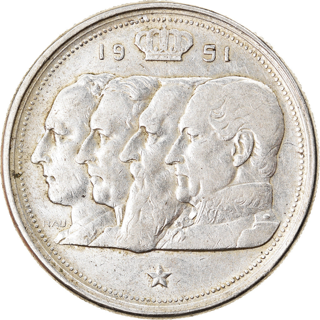 Monnaie, Belgique, 100 Francs, 100 Frank, 1951, TTB+, Argent, KM:139.1