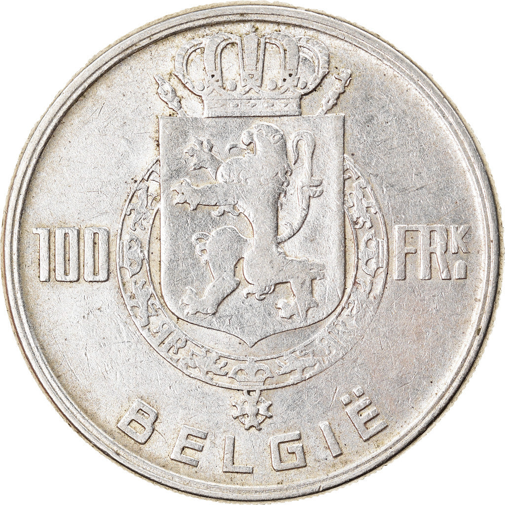 Monnaie, Belgique, 100 Francs, 100 Frank, 1951, TTB+, Argent, KM:139.1