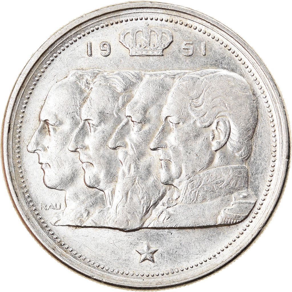 Monnaie, Belgique, 100 Francs, 100 Frank, 1951, TTB+, Argent, KM:139.1