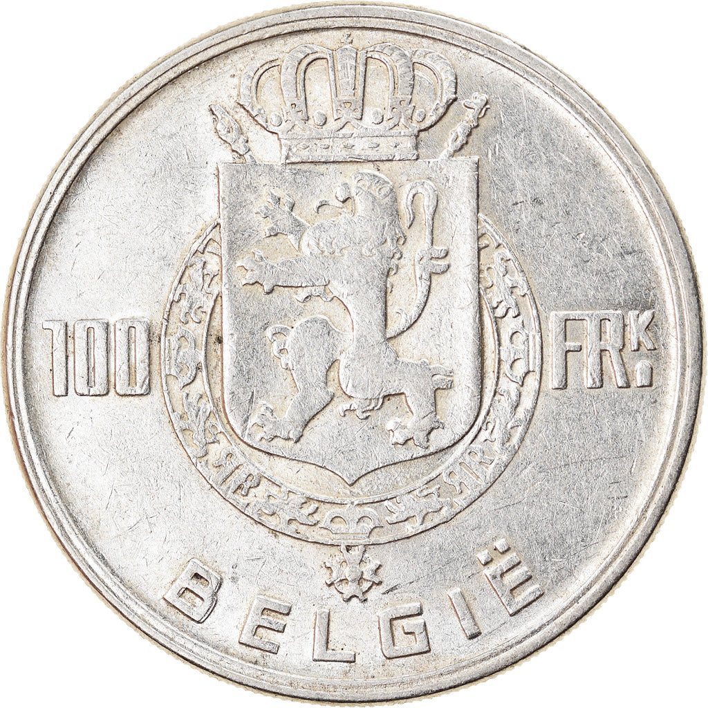 Monnaie, Belgique, 100 Francs, 100 Frank, 1951, TTB+, Argent, KM:139.1
