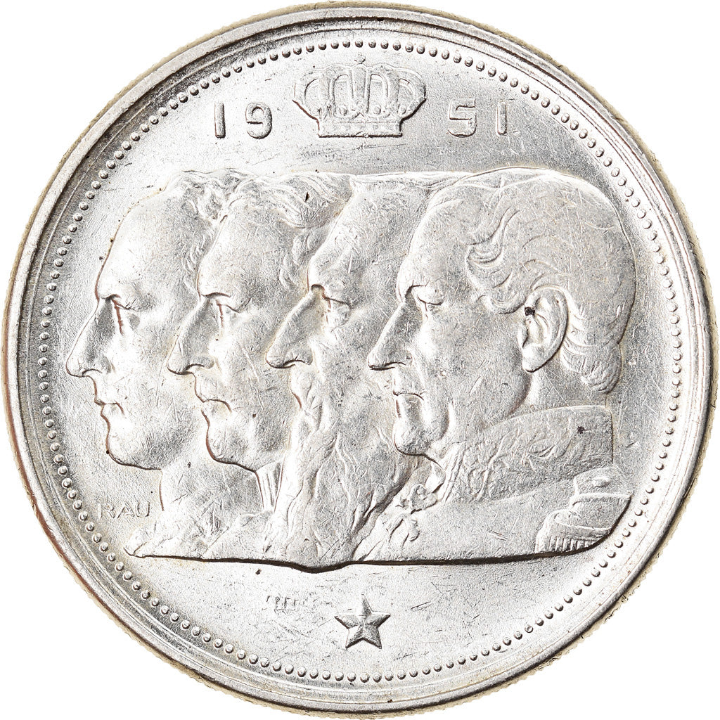 Monnaie, Belgique, 100 Francs, 100 Frank, 1951, TTB+, Argent, KM:139.1