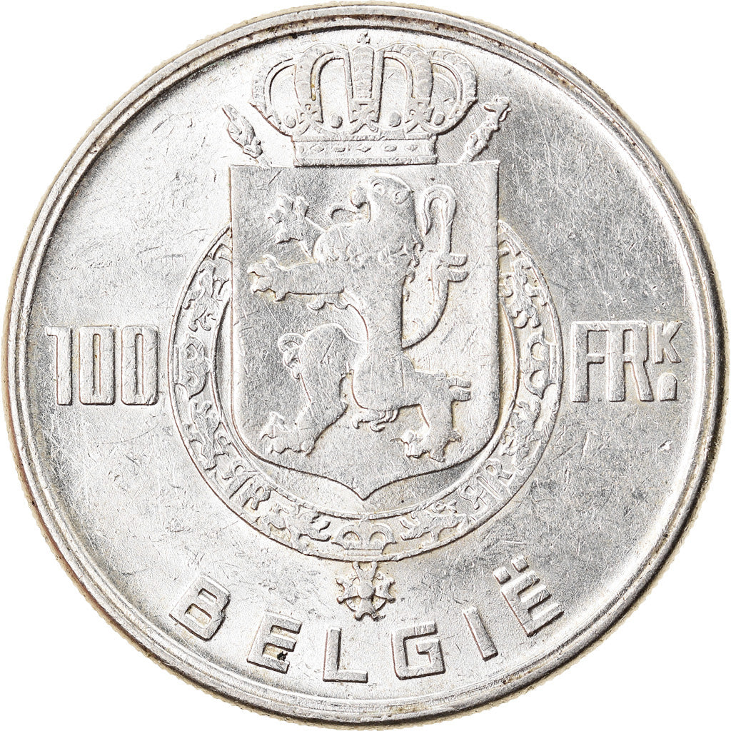 Monnaie, Belgique, 100 Francs, 100 Frank, 1951, TTB+, Argent, KM:139.1