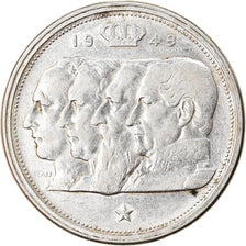 Coin, Belgium, 100 Francs, 100 Frank, 1949, EF(40-45), Silver, KM:139.1