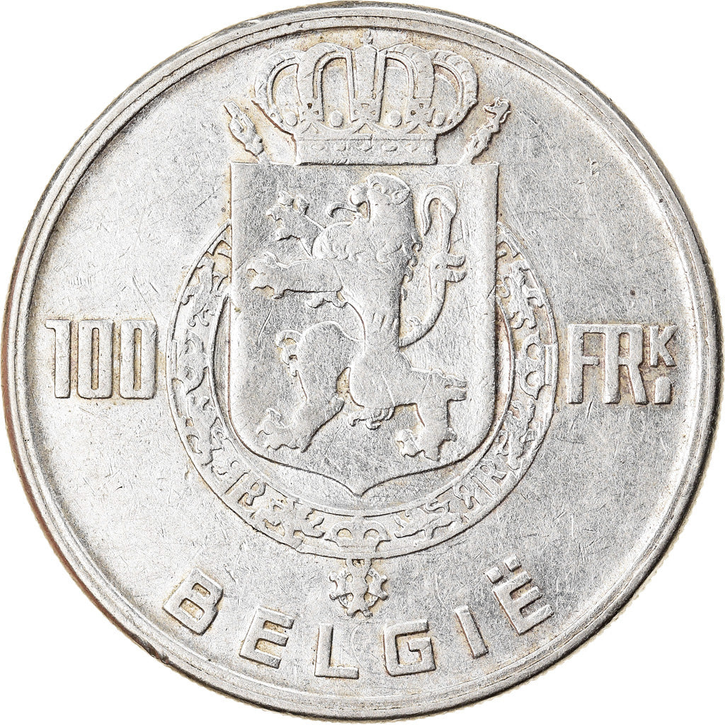 Coin, Belgium, 100 Francs, 100 Frank, 1949, EF(40-45), Silver, KM:139.1